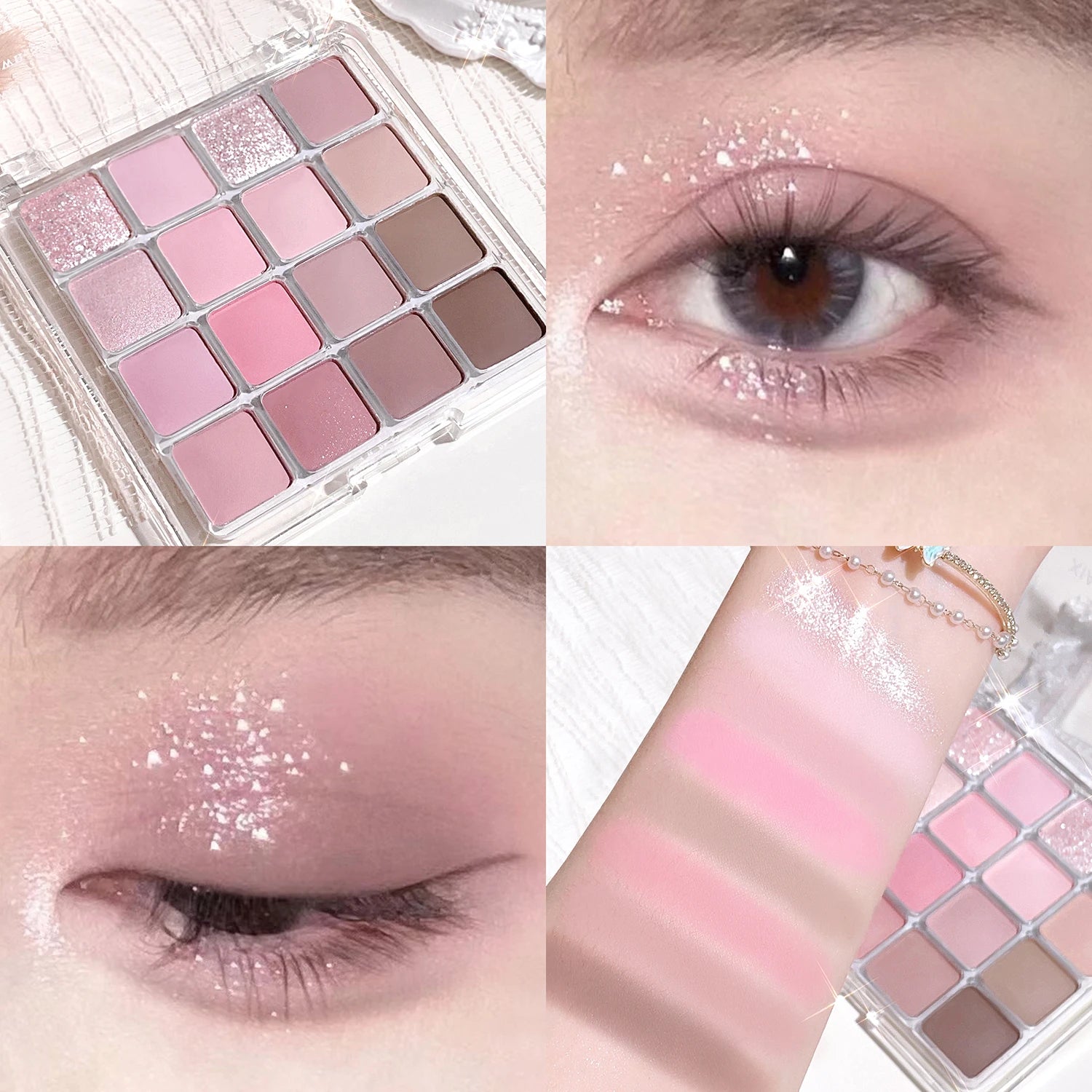 16-Color Earth Tone Eyeshadow Palette Matte & Shimmer