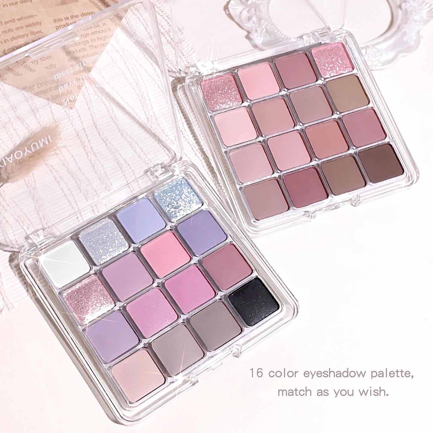 16-Color Earth Tone Eyeshadow Palette Matte & Shimmer