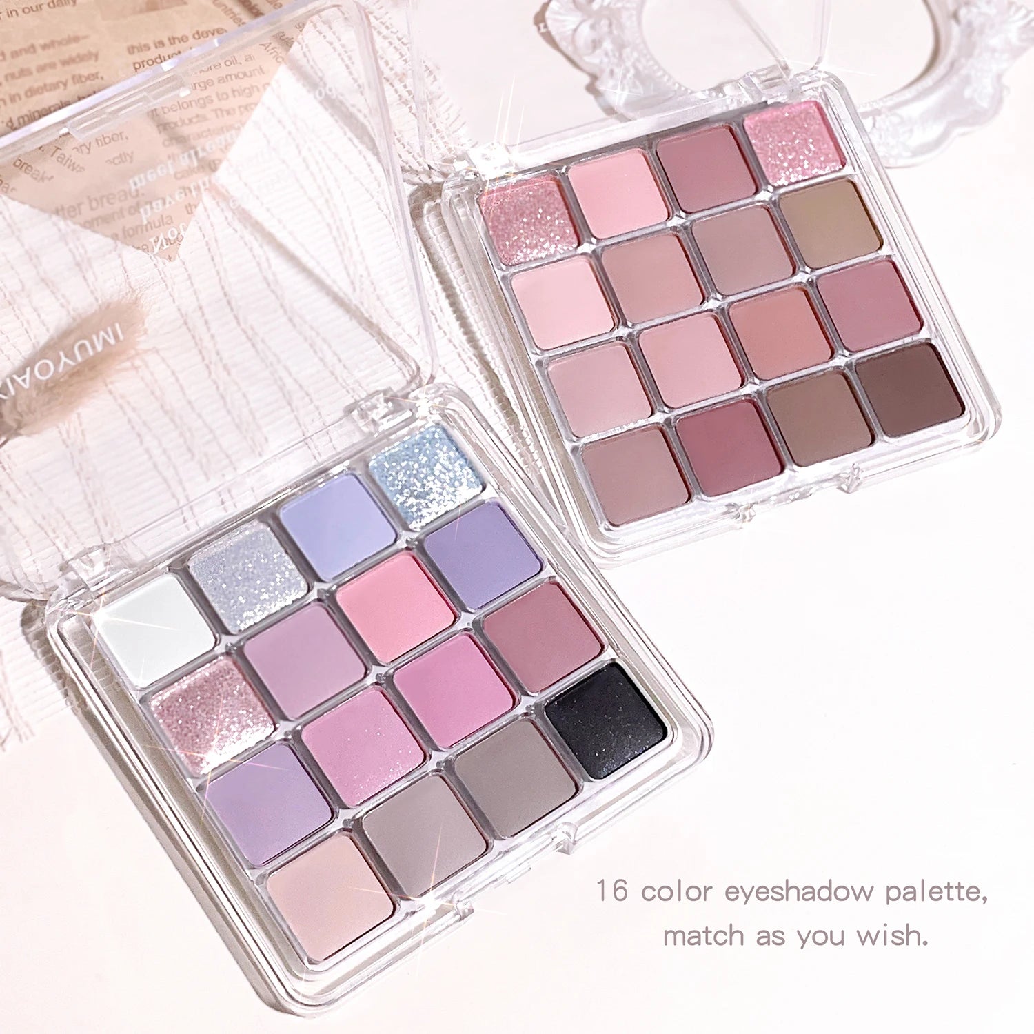 16-Color Earth Tone Eyeshadow Palette Matte & Shimmer