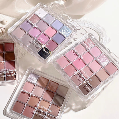 16-Color Earth Tone Eyeshadow Palette Matte & Shimmer
